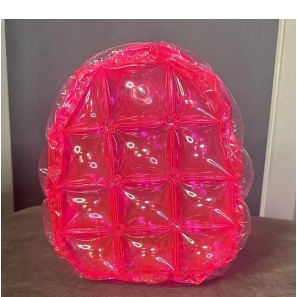 Colorful  Inflatable Backpack 🎒 choice of color blue green or pink - Picture 7 of 8